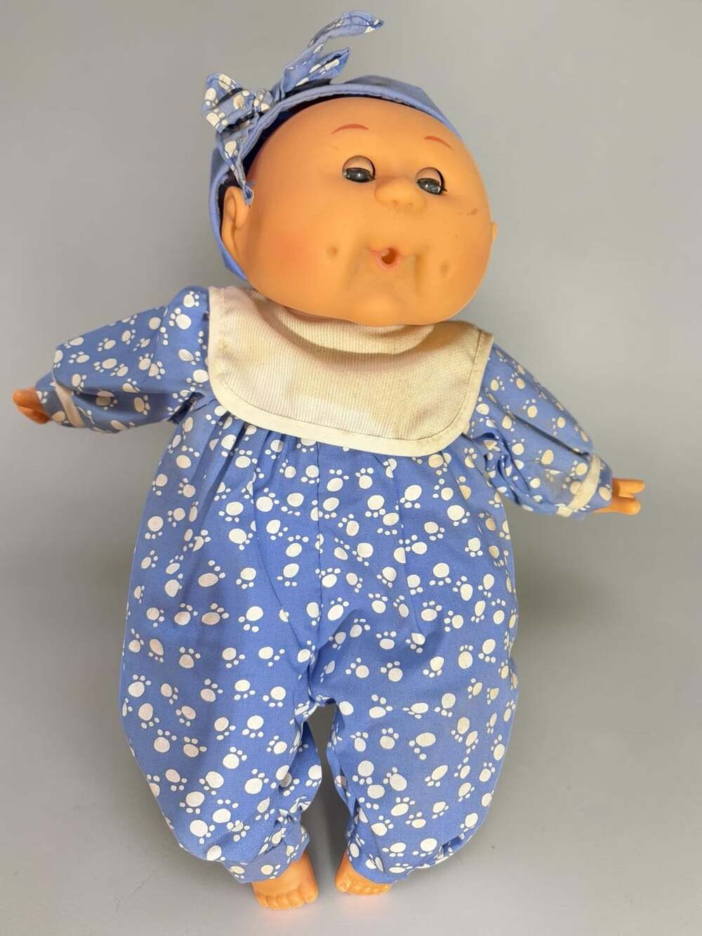 Uneeda Doll Baby Expressions Doll Blue Paw Print Outfit Vintage 1999